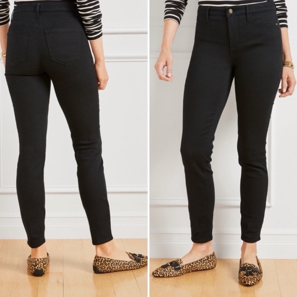 Talbots Flawless 5 Pocket Skinny Jeans Jeggings Black Charcoal Wash Sz 4 Petite - Picture 8 of 8